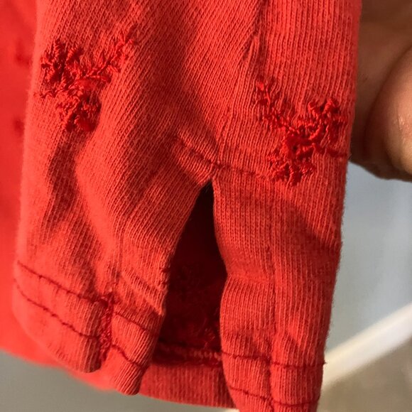 Basic Editions Plus Red Embroidered Tank Top Size 2X - Picture 5 of 6